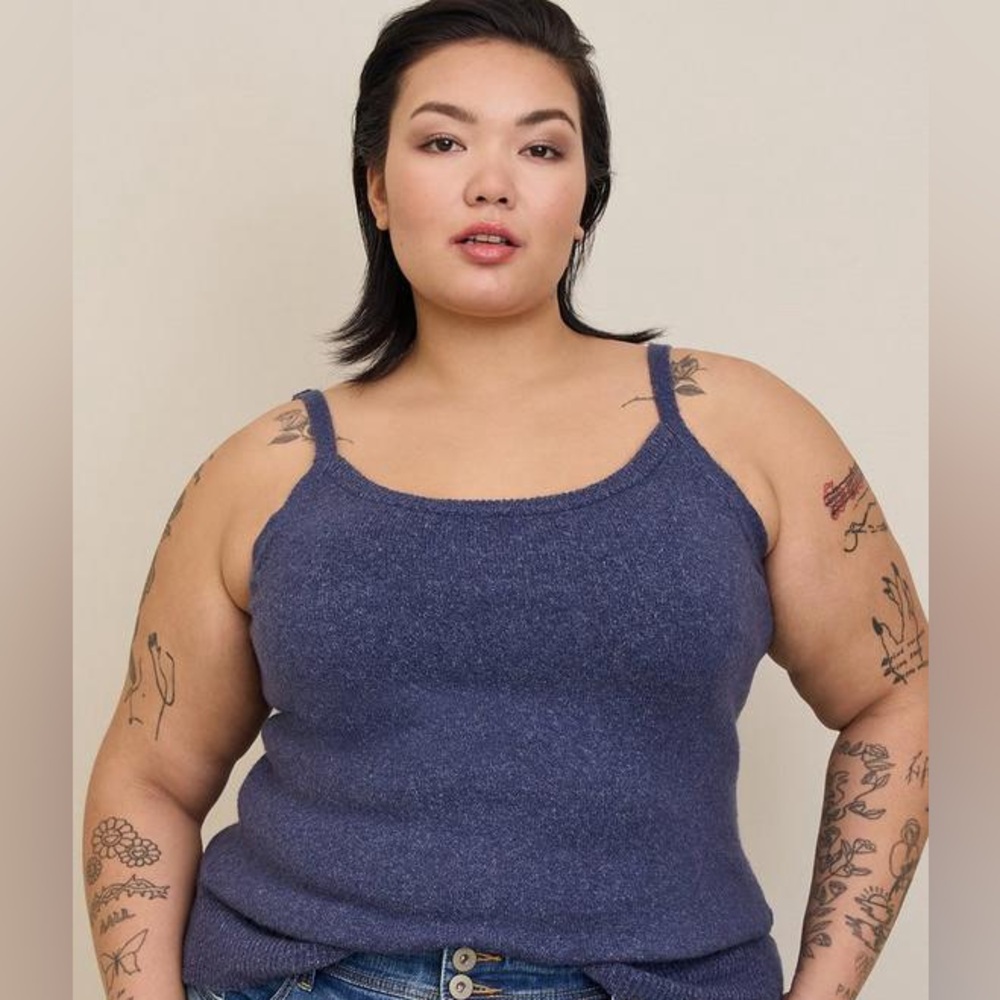 Torrid “vegan cashmere” camisole sweater, sz. 1